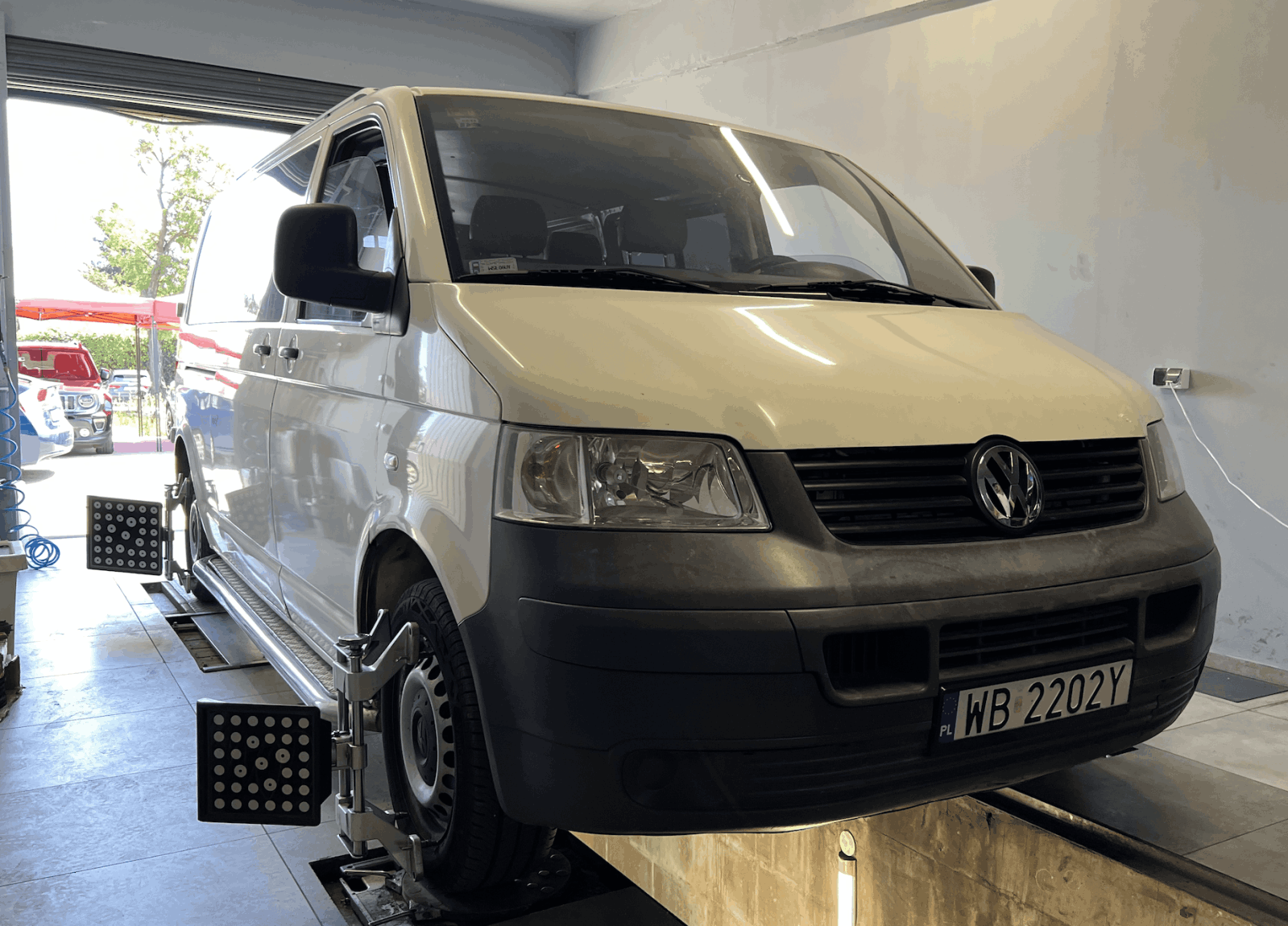 geometria kół busów Poznań – pomiar 3D przód i tył na stanowisku