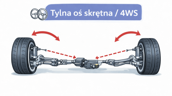 Tylna oś skrętna 4WS – działanie systemu i ustawienie geometrii kół