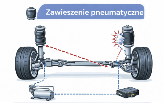 Zawieszenie pneumatyczne – regulacja wysokości a geometria kół samochodu